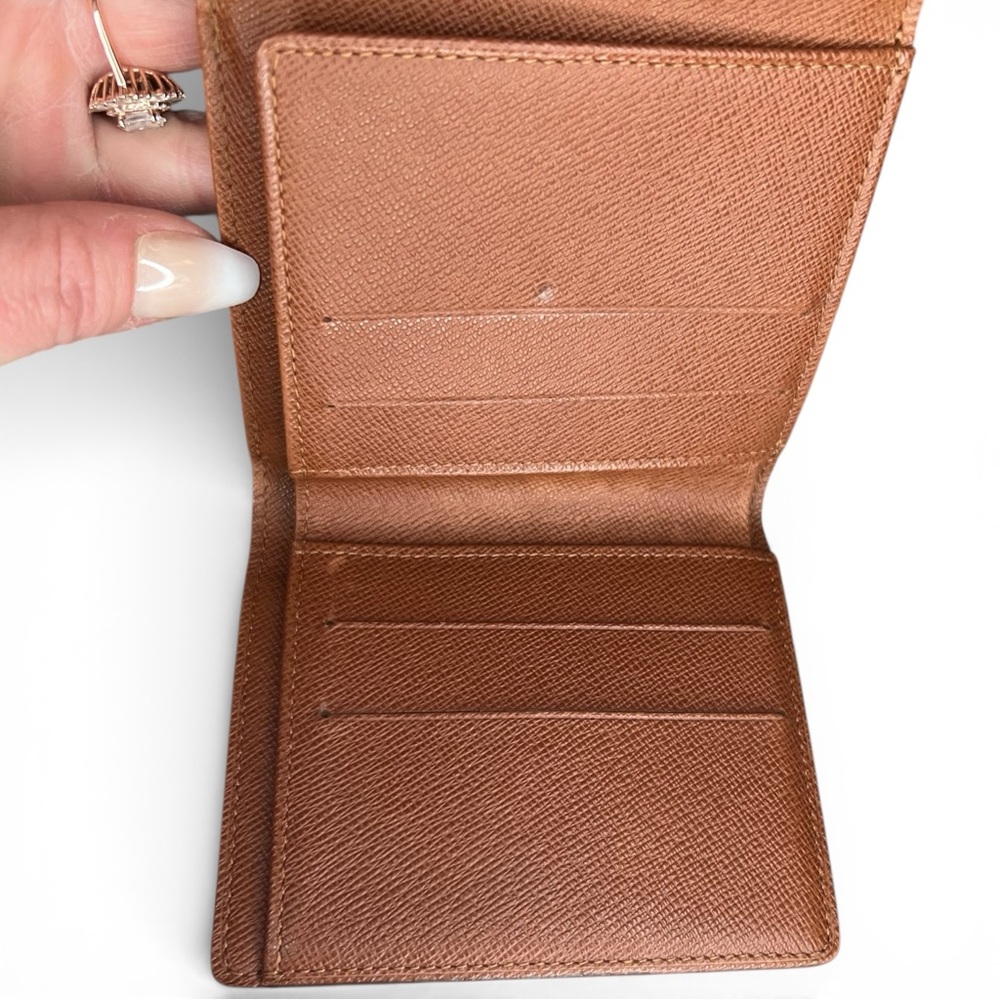 Authentic Louis Vuitton Monogram Elise double snap wallet LV compact card EUC - Picture 11 of 14
